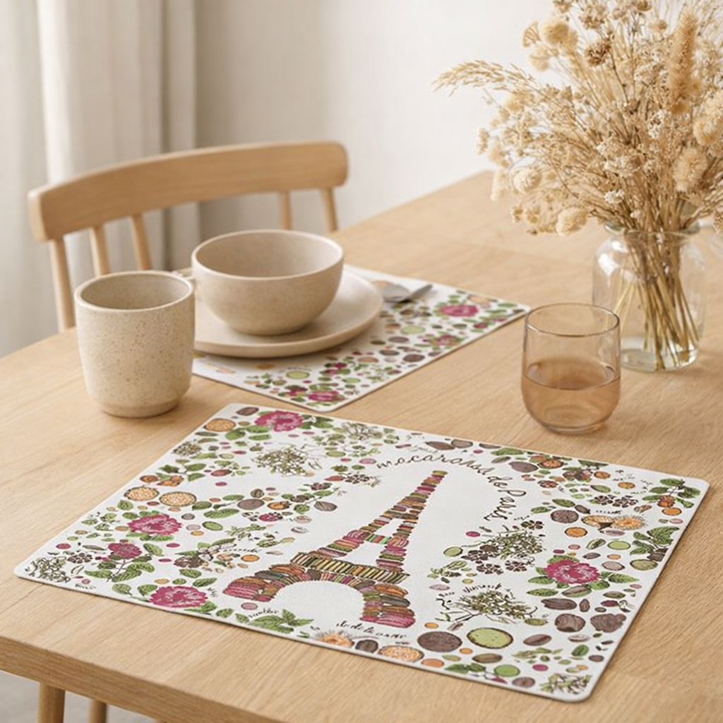 Set de table Macarons de Paris 30 x 45 en situation