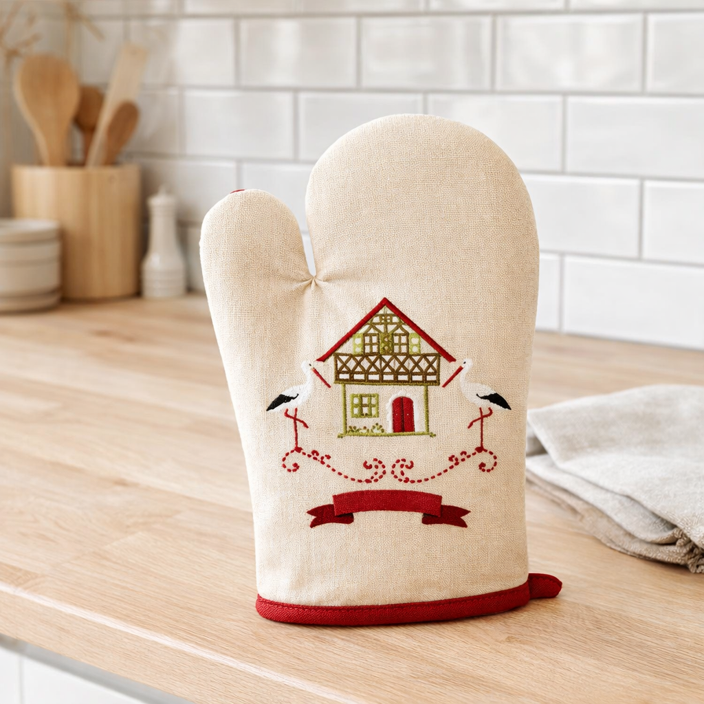 Gant de cuisine Hisla Beige 18 x 28 en situation