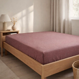 Drap housse Moony Lie de vin 140 x 190 en situation