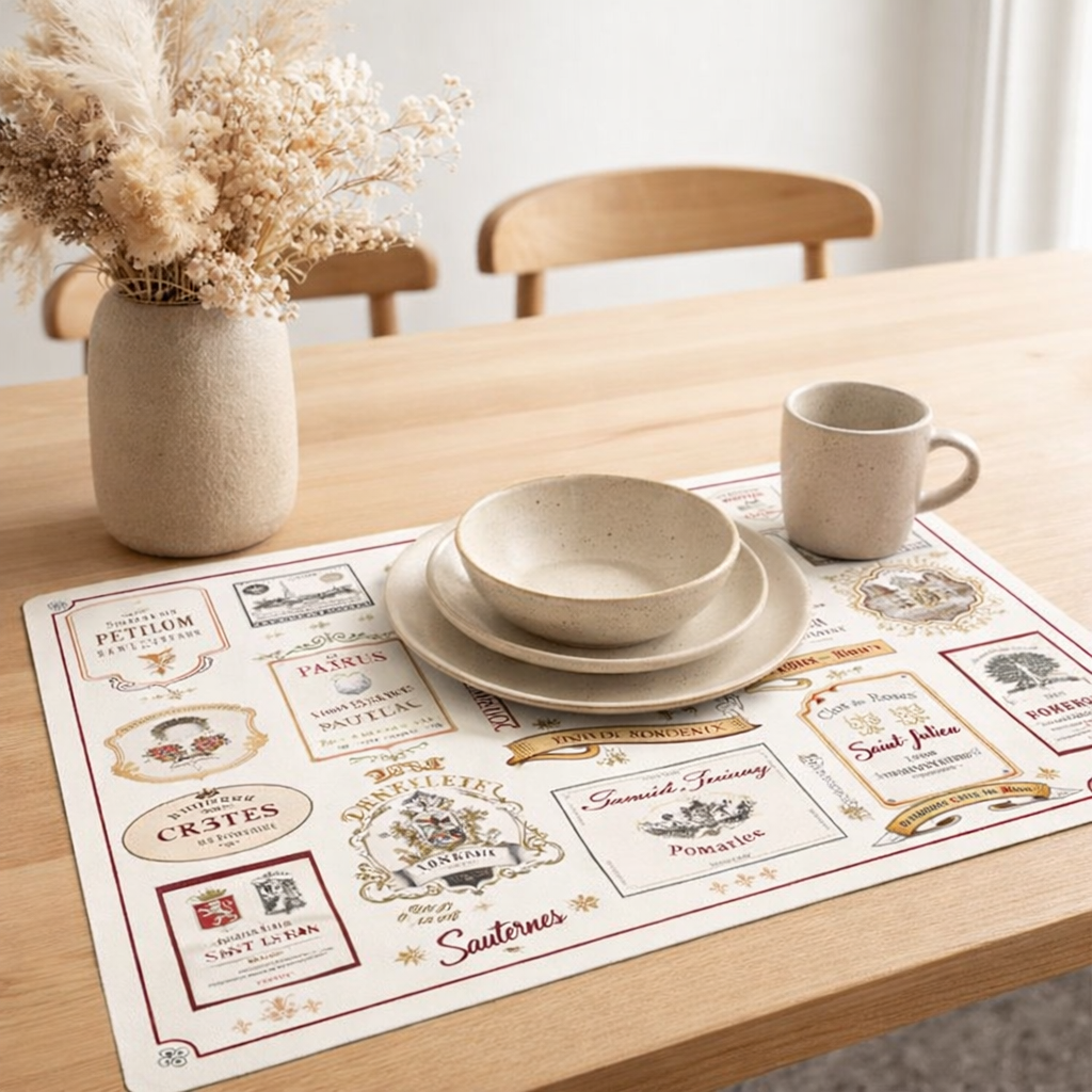 Set de table multi-étiquettes Bordeaux Multico 30 x 45 en situation