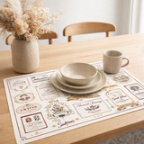Set de table multi-étiquettes Bordeaux Multico 30 x 45 en situation