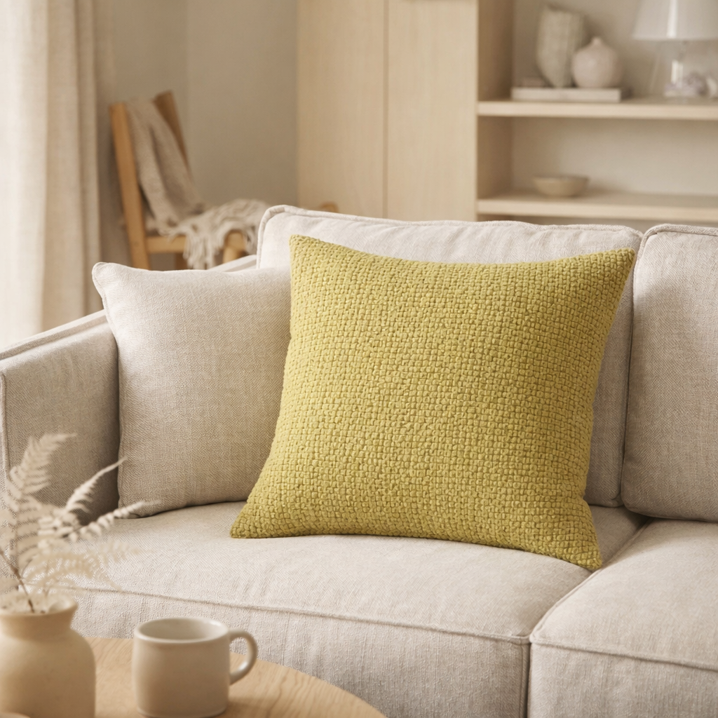 Coussin Maia Vert Badiane 45 X 45 en situation