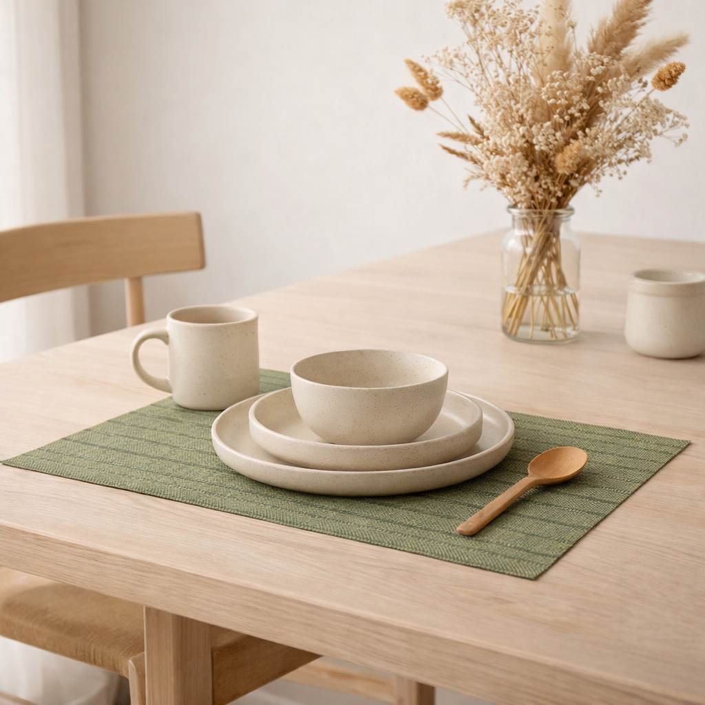 Set de table Manoka Eucalyptus 33 x 45 en situation