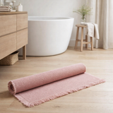 Tapis de bain uni Elly Blush 54 x 110 en situation