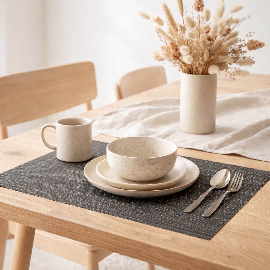 Set de table Manoka Carbone 33 x 45 en situation