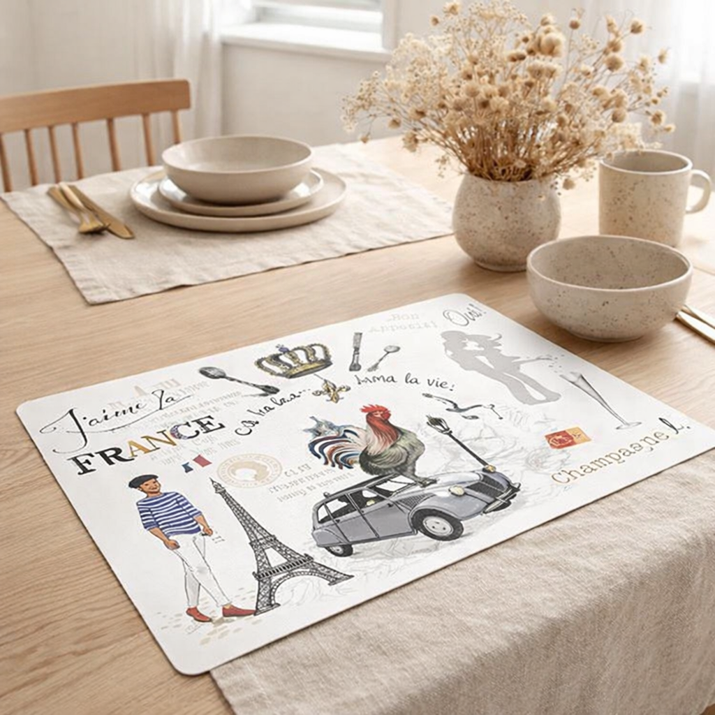 Set de table France Panorama Assortis 30 X 45 en situation