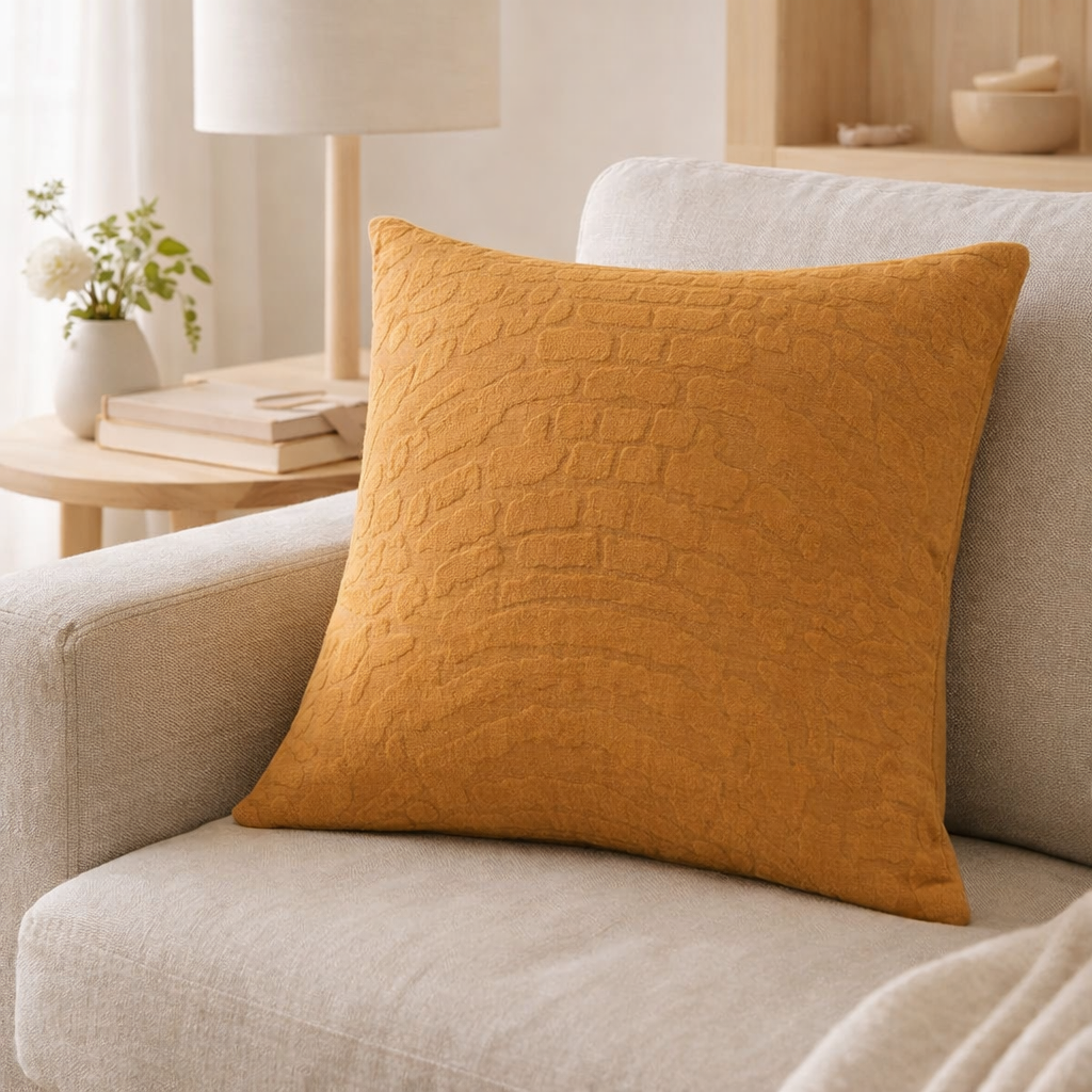 Coussin Inès Bronze 45 x 45 en situation