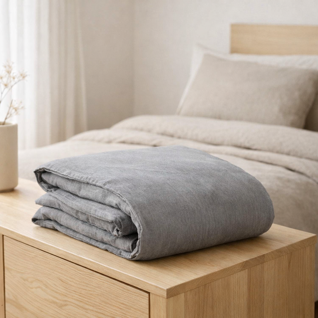 Housse de couette Stonewashed Zeff Orage 140 x 200 en situation