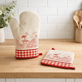 Lot Gant de cuisine/Manique Assa Ficelle 18 x 28 en situation