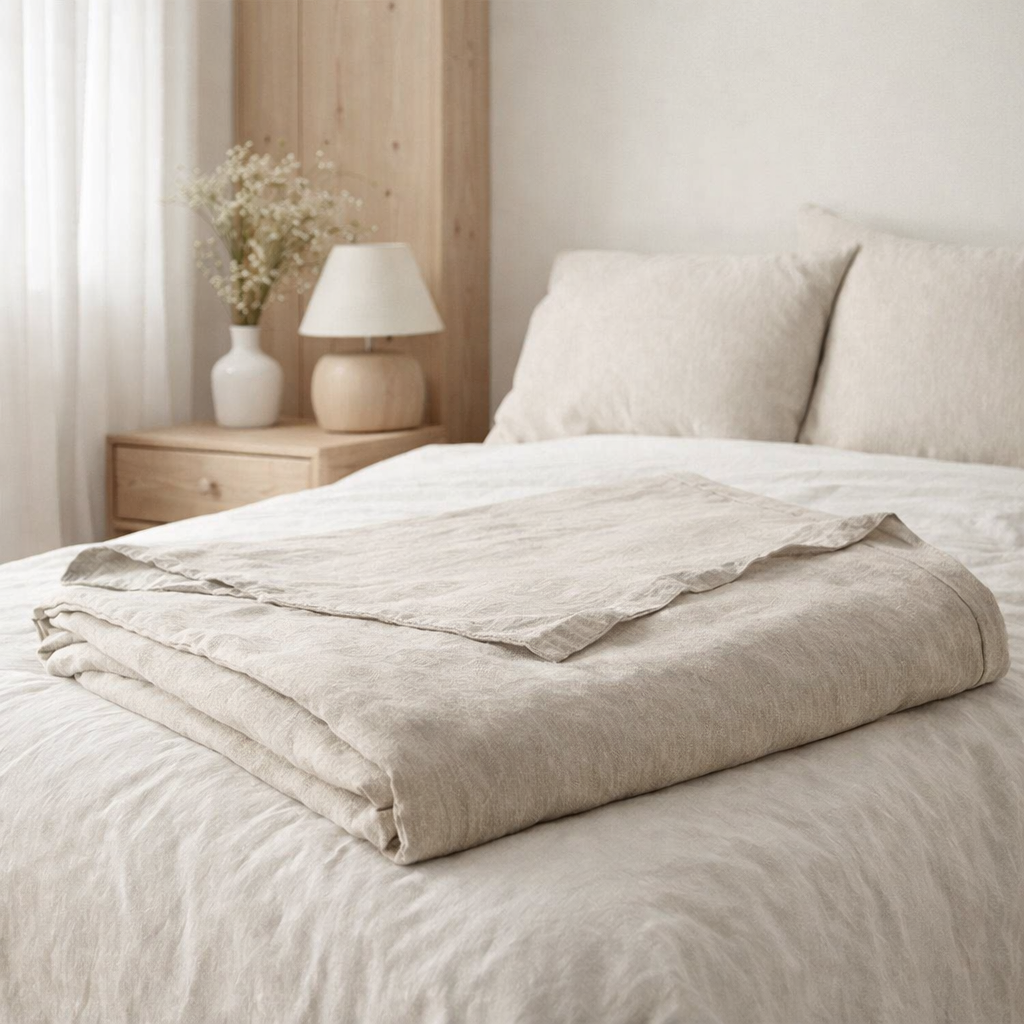 Drap plat Zephyr craie 240 x 300 en situation