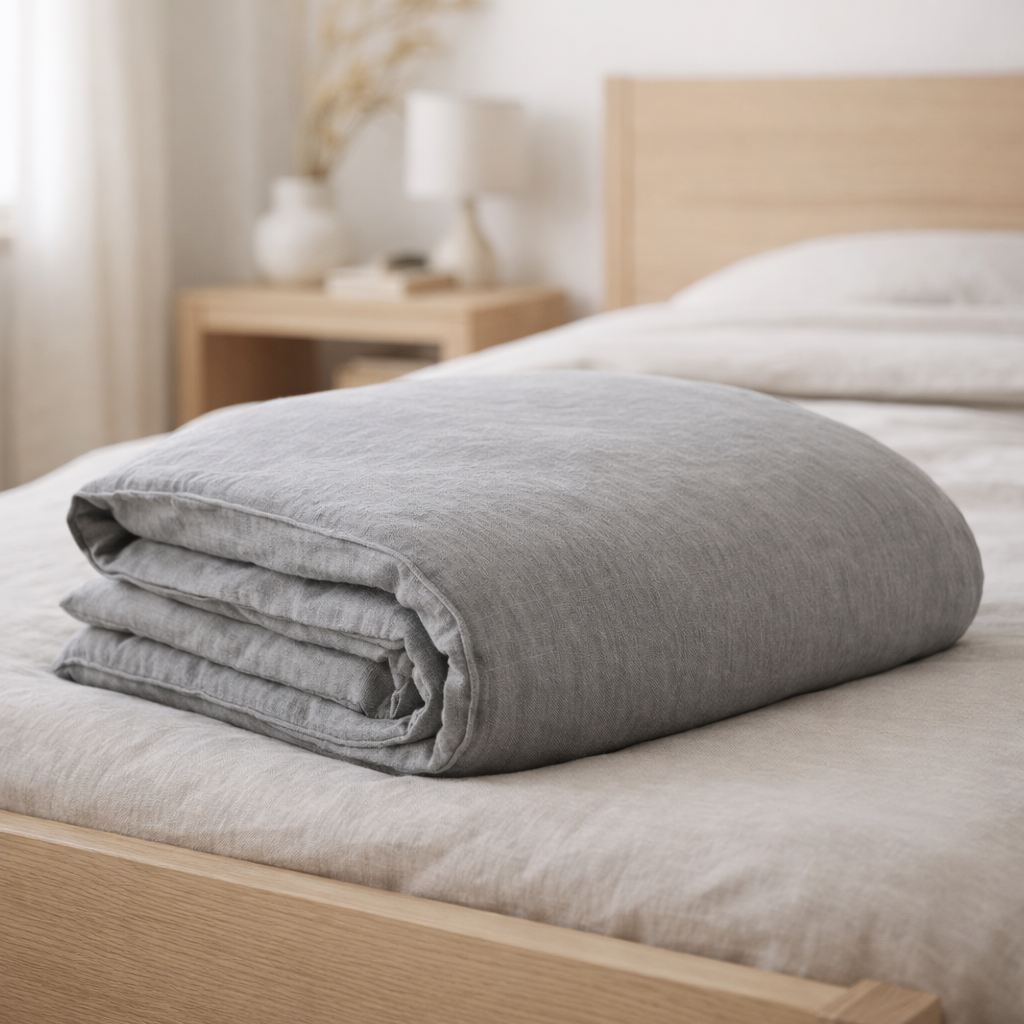 Housse de couette Stonewashed Zeff Orage 240 x 220 en situation