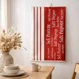 Torchon metis Sel & Poivre rouge en situation