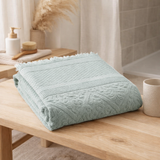 Drap de douche uni Zoé Jade 70 x 140 en situation