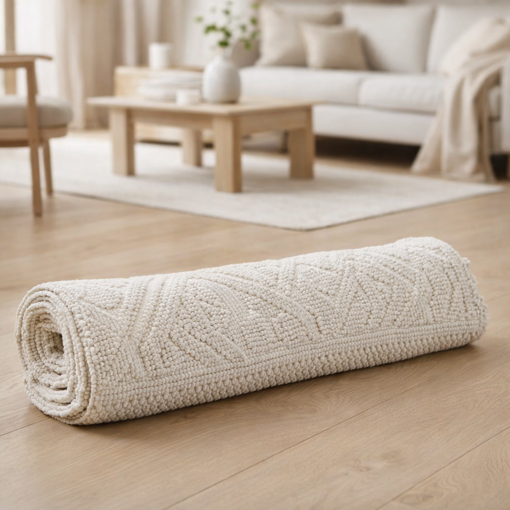 Tapis Enzo lin en situation