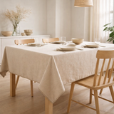 Nappe recyclée Delia Naturel 170 x 170 en situation