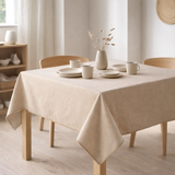 Nappe recyclée Delia Naturel 170 x 170 en situation