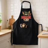 Tablier de cuisine Barbecue avec poche recyclé Noir 72 x 90 en situation