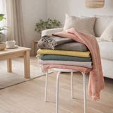 Drap hammam Cancun Curry 90 x 180 en situation