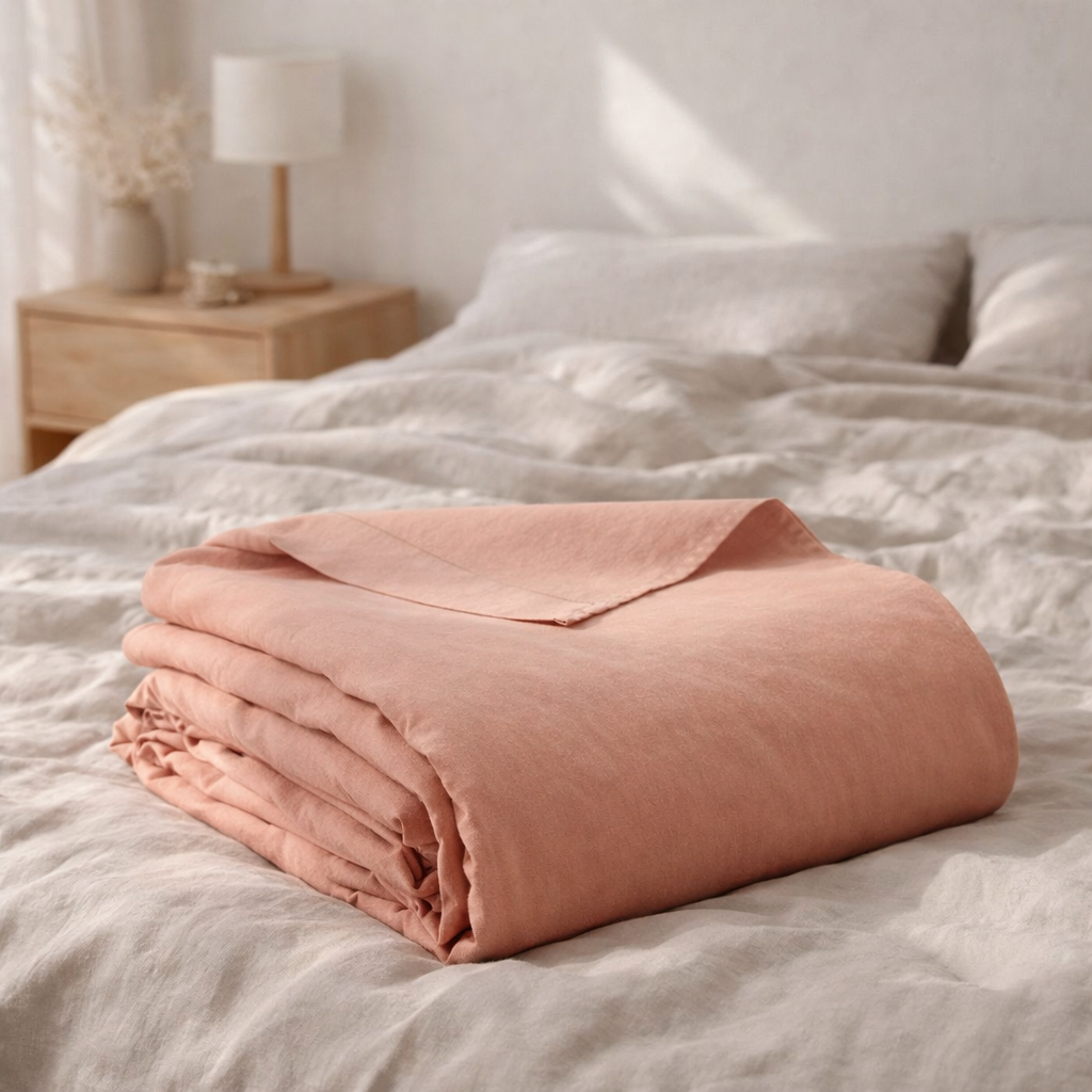 Drap plat Calita Blush 240 x 300 en situation