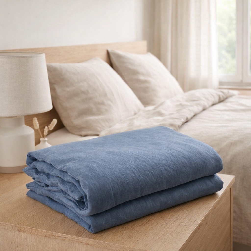 Housse de couette stonewashed Zeff Tempête 240 x 220 en situation