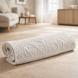 Tapis Enzo craie en situation