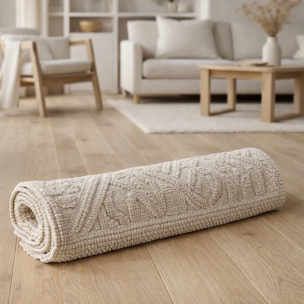 Tapis Enzo lin en situation