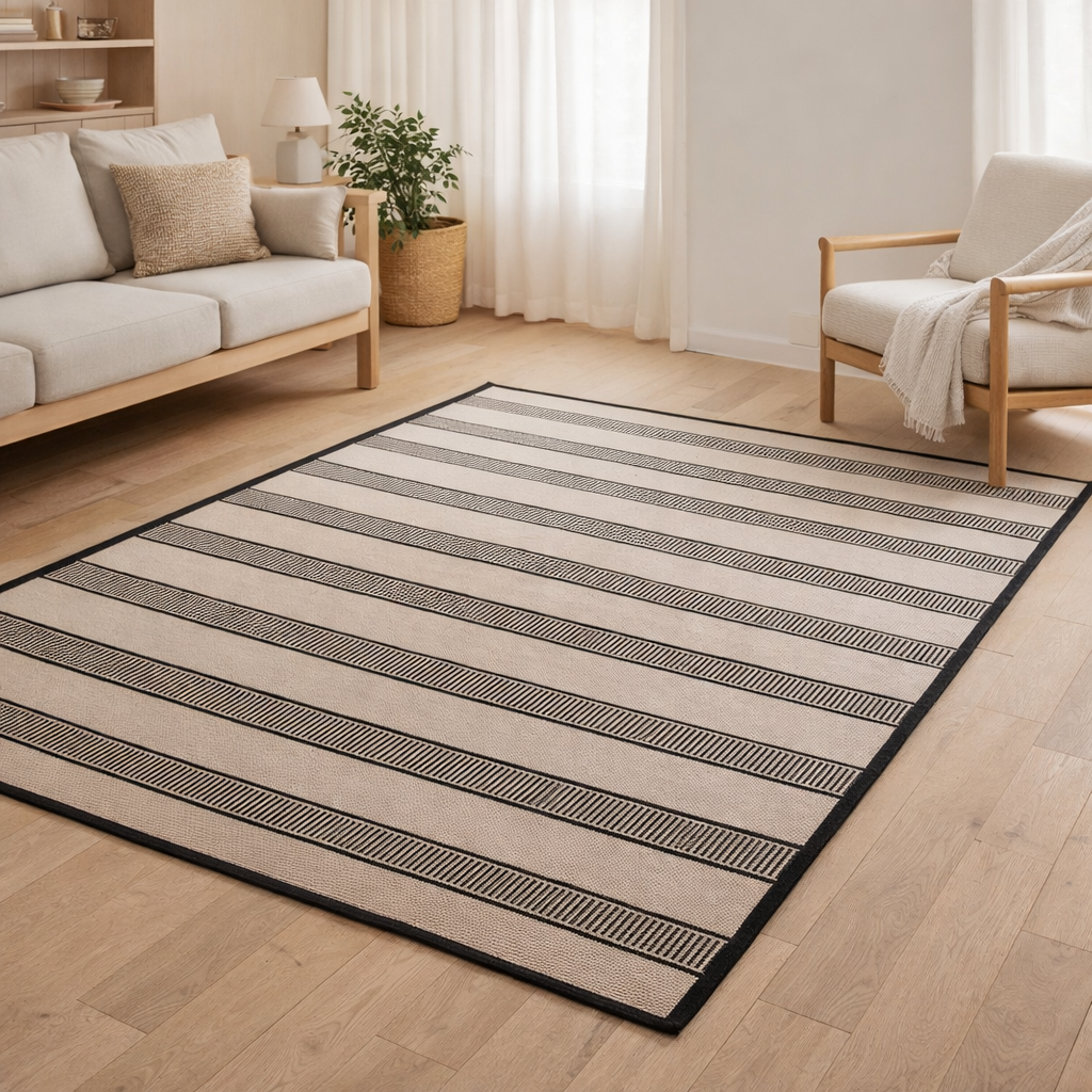 Tapis Paomia extérieur Perle 160 x 230 en situation