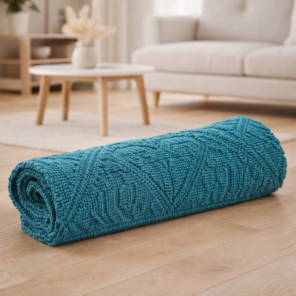 Tapis Enzo peacock en situation