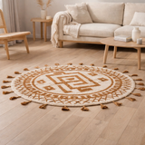 Tapis Sami Bronze diamètre 160 cm en situation