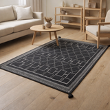 Tapis Gimie Charbon/ivoire 120 x 180 en situation