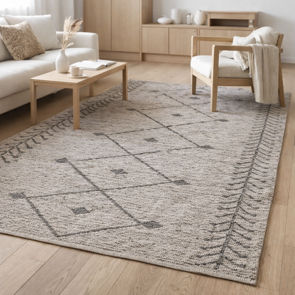 Tapis Léonie Taupe 190 x 290 en situation