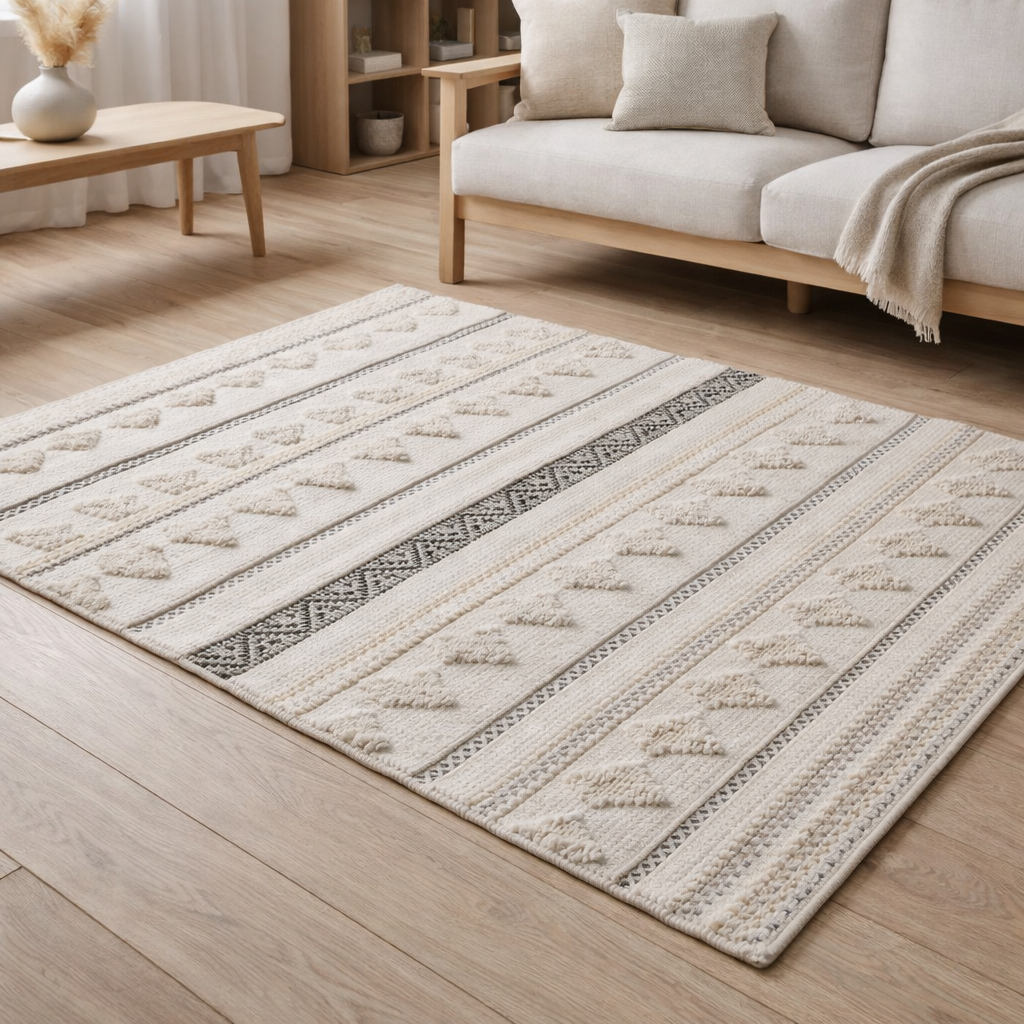Tapis Lenity Ivoire 160 X 230 en situation