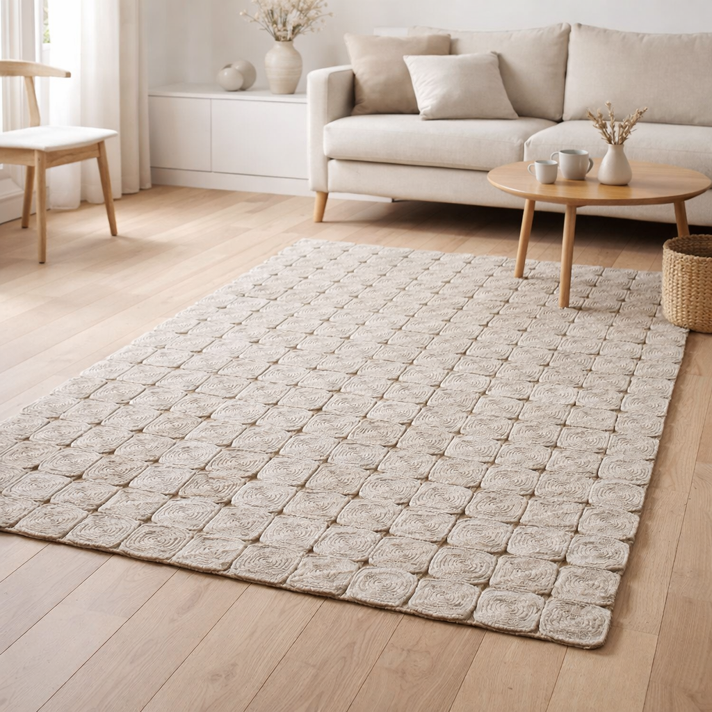 Tapis Terre de Sienne Naturel 160 X 230 en situation