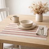 Set de table Sina Naturel/Rouge 33 x 45 en situation