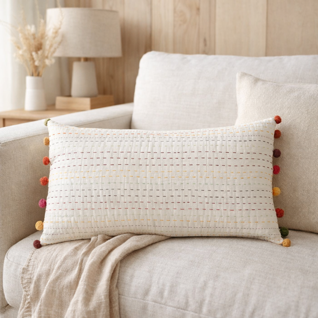 Coussin Gastounet multico 30 x 50 en situation