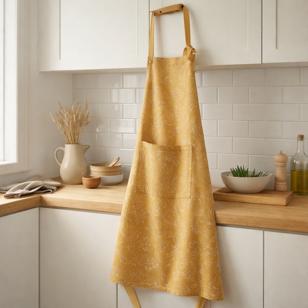 Tablier de cuisine Bio Freedom Bambou 72 x 85 en situation