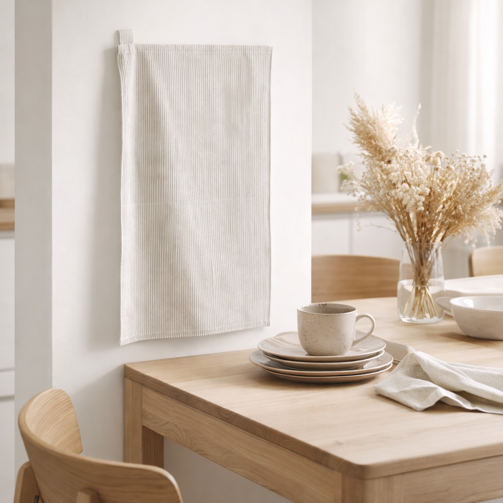 Torchon Moana Naturel 50 x 70 en situation
