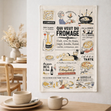 Torchon Qui veut du fromage Ecru 48 x 72 en situation
