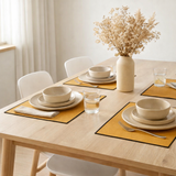 2 sets de table recyclés Laora Tournesol 33 x 45 en situation