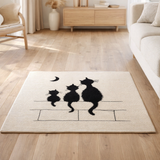 Tapis Dubout 3 chats Ecru 60 x 90 en situation