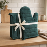 Gant de cuisine + Manique recyclé Jona Sapin 15 x 30 en situation