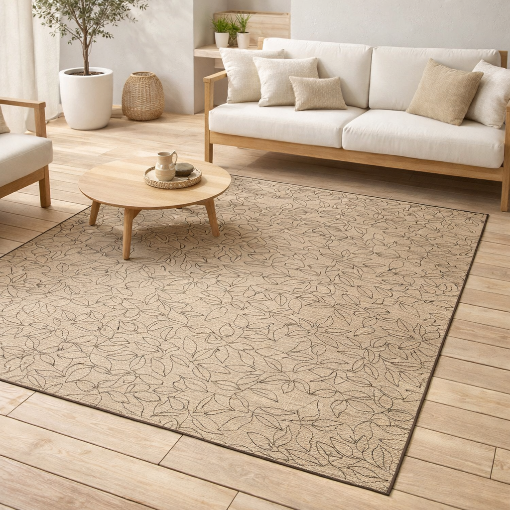 Tapis Chelby extérieur Naturel 200 x 290 en situation