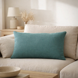 Coussin uni Zeff Prusse 40 x 65 en situation