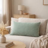Coussin uni Elise Opaline 40 x 65 en situation