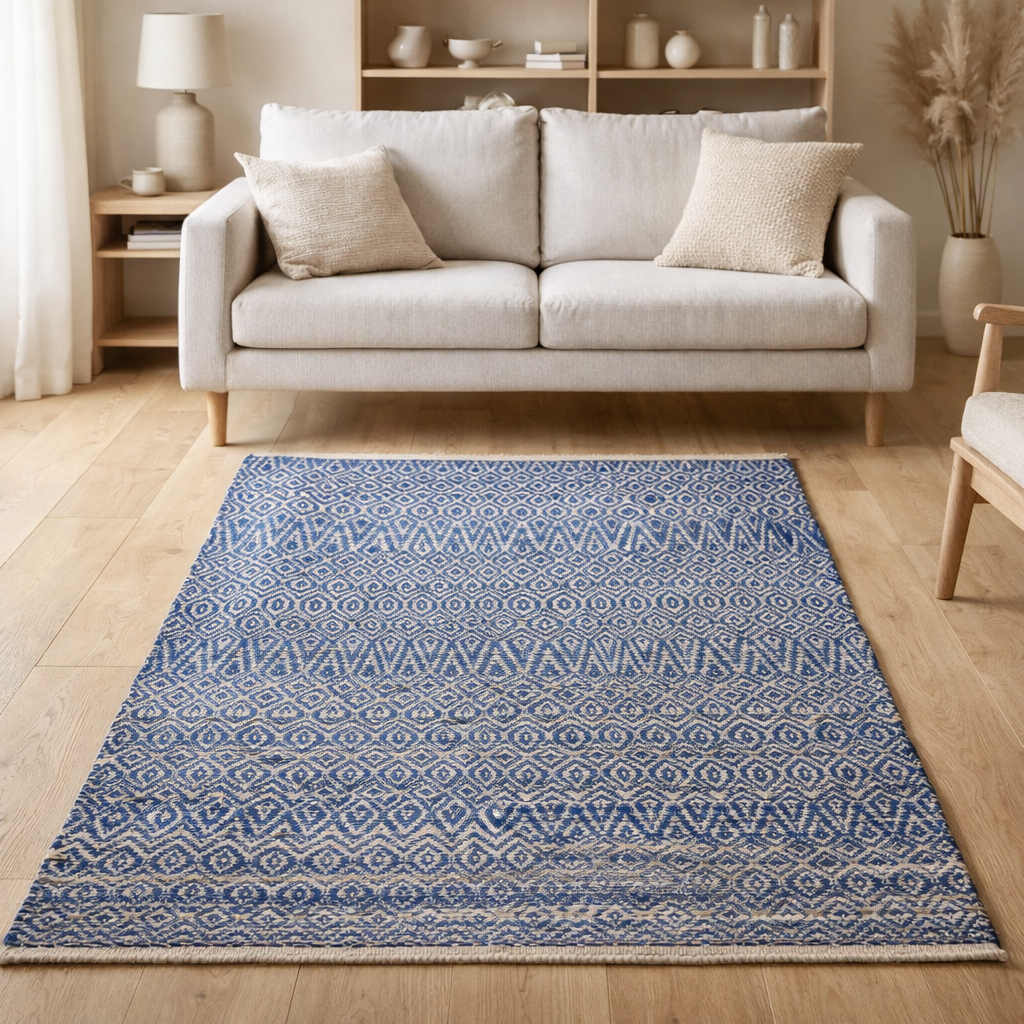 Tapis Pasadena Indigo 120 x 180 en situation