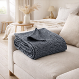 Jeté stonewashed Tana Cendre 240 x 260 en situation