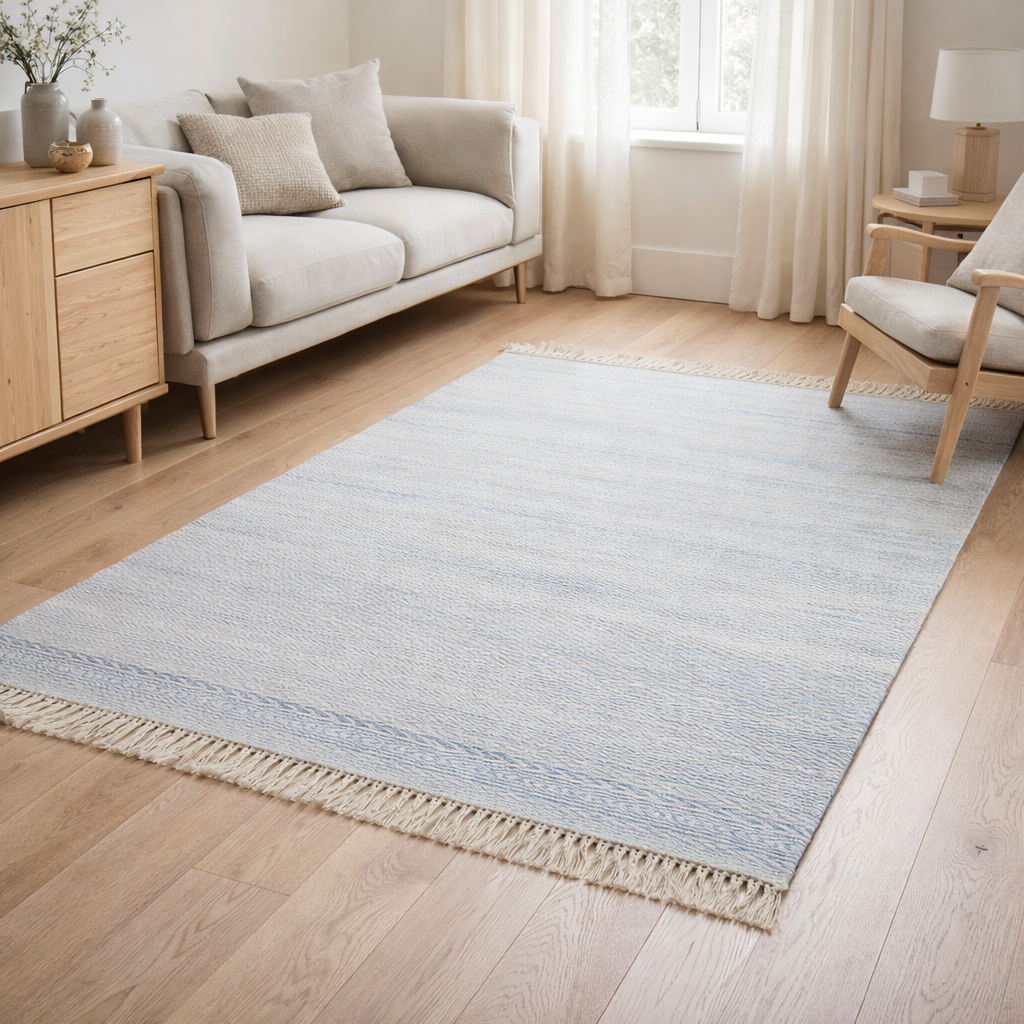 Tapis Joyous Bleu 160 x 230 en situation