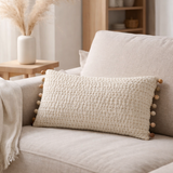 Coussin uni Gastounet Sienne 30 x 50 en situation