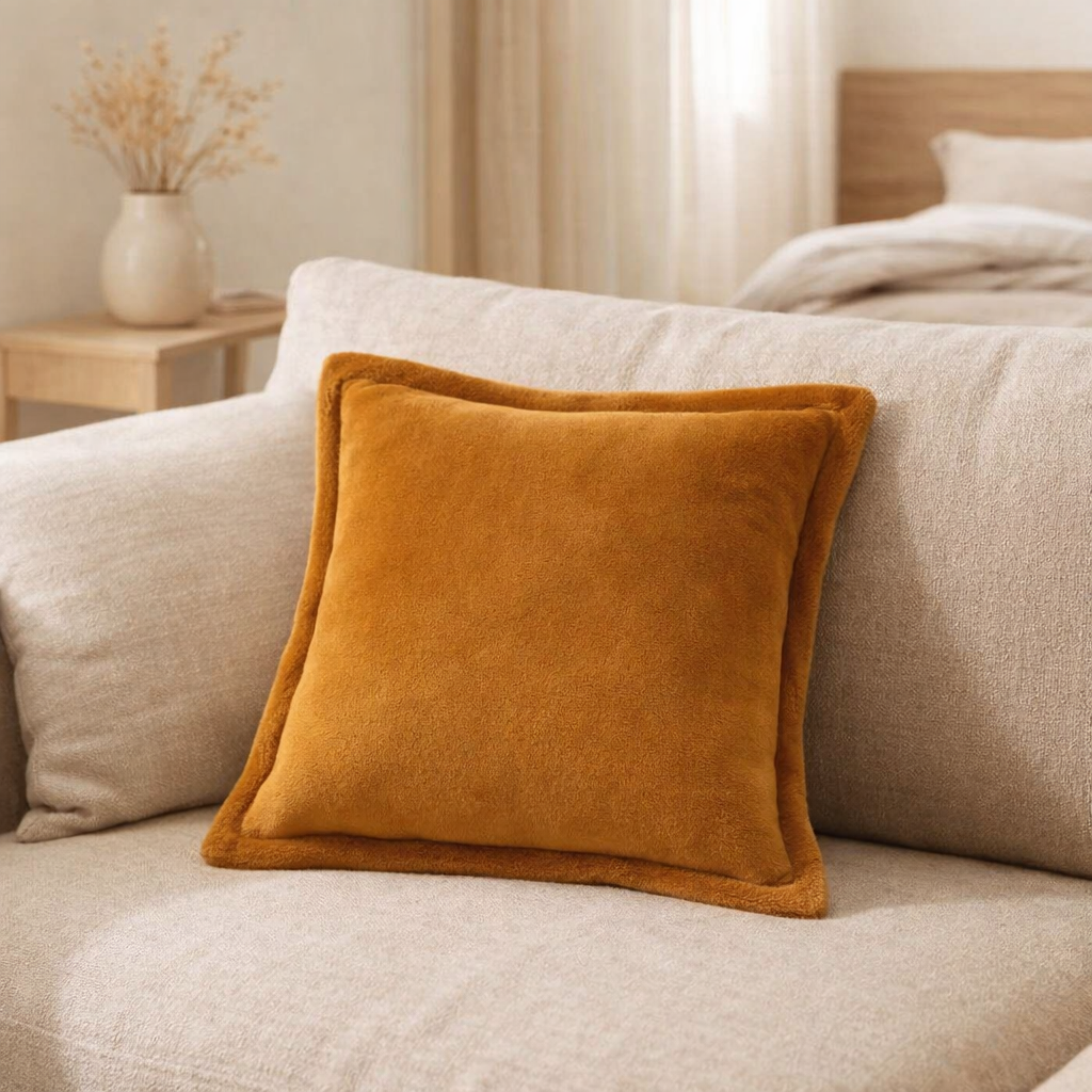 Coussin Tender Safran 50 x 50 en situation