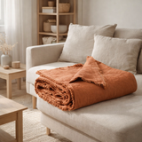 Édredon uni Laly Epice 85 x 200 en situation